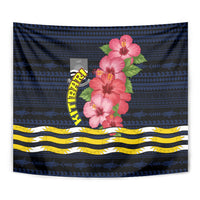 Kiribati Tapestry Tropical Pink Hibiscus Flowers Polynesian Tribal TS04 - Polynesian Pride