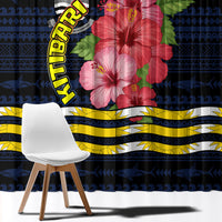 Kiribati Window Curtain Tropical Pink Hibiscus Flowers Polynesian Tribal TS04 - Polynesian Pride