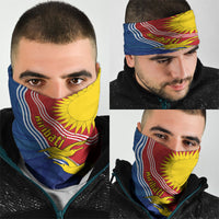 Kiribati Flag Coat Of Arms Neck Gaiter Sun Rising Frigatebird Pacific Island Tribal Pattern TS04 - Polynesian Pride