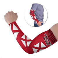 Wallis And Futuna Arm Sleeves Polynesian Tattoo Flag Map TS04 Set of 2 Red Black - Polynesian Pride