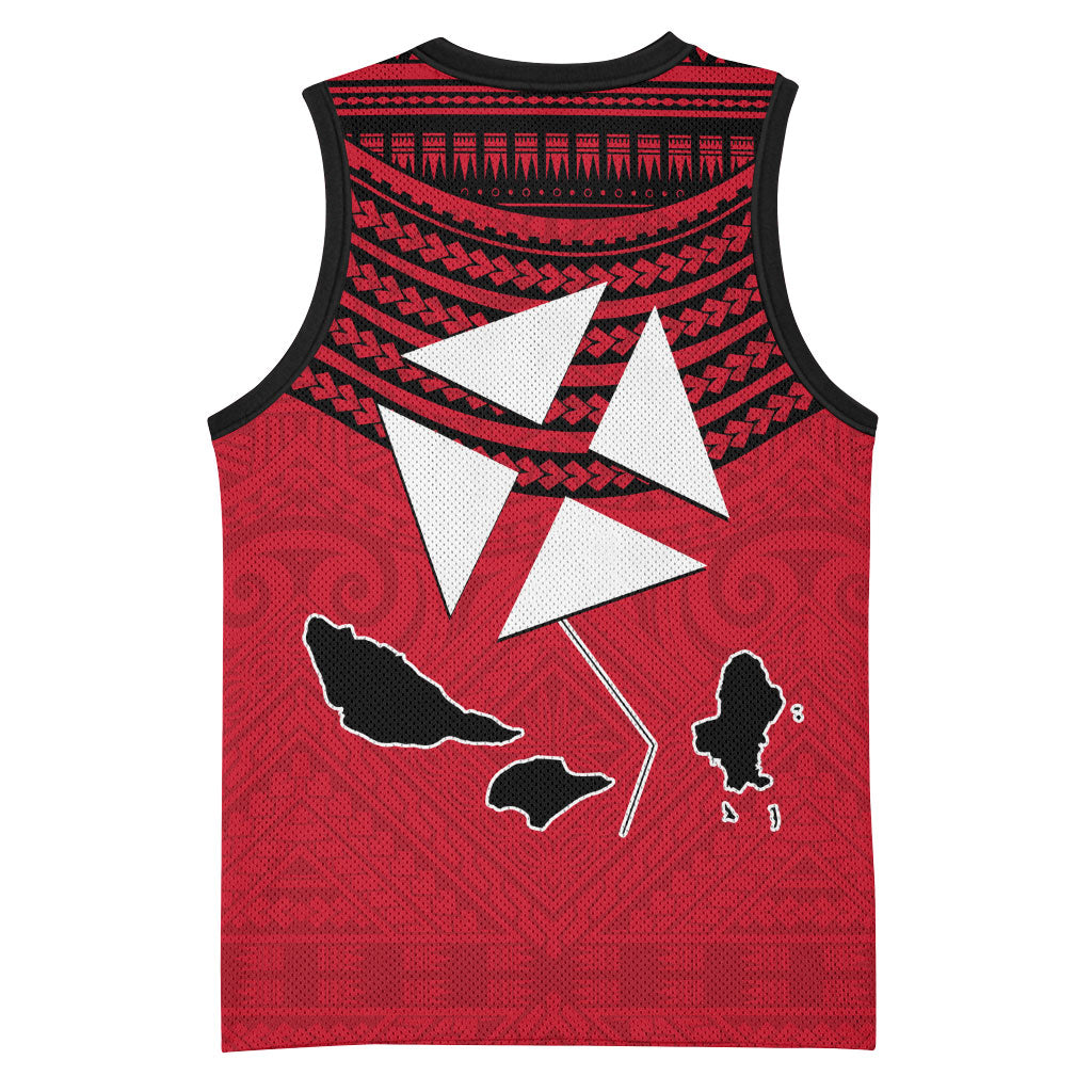 Wallis And Futuna Basketball Jersey Polynesian Tattoo Flag Map TS04 - Polynesian Pride