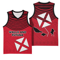 Wallis And Futuna Basketball Jersey Polynesian Tattoo Flag Map TS04 - Polynesian Pride