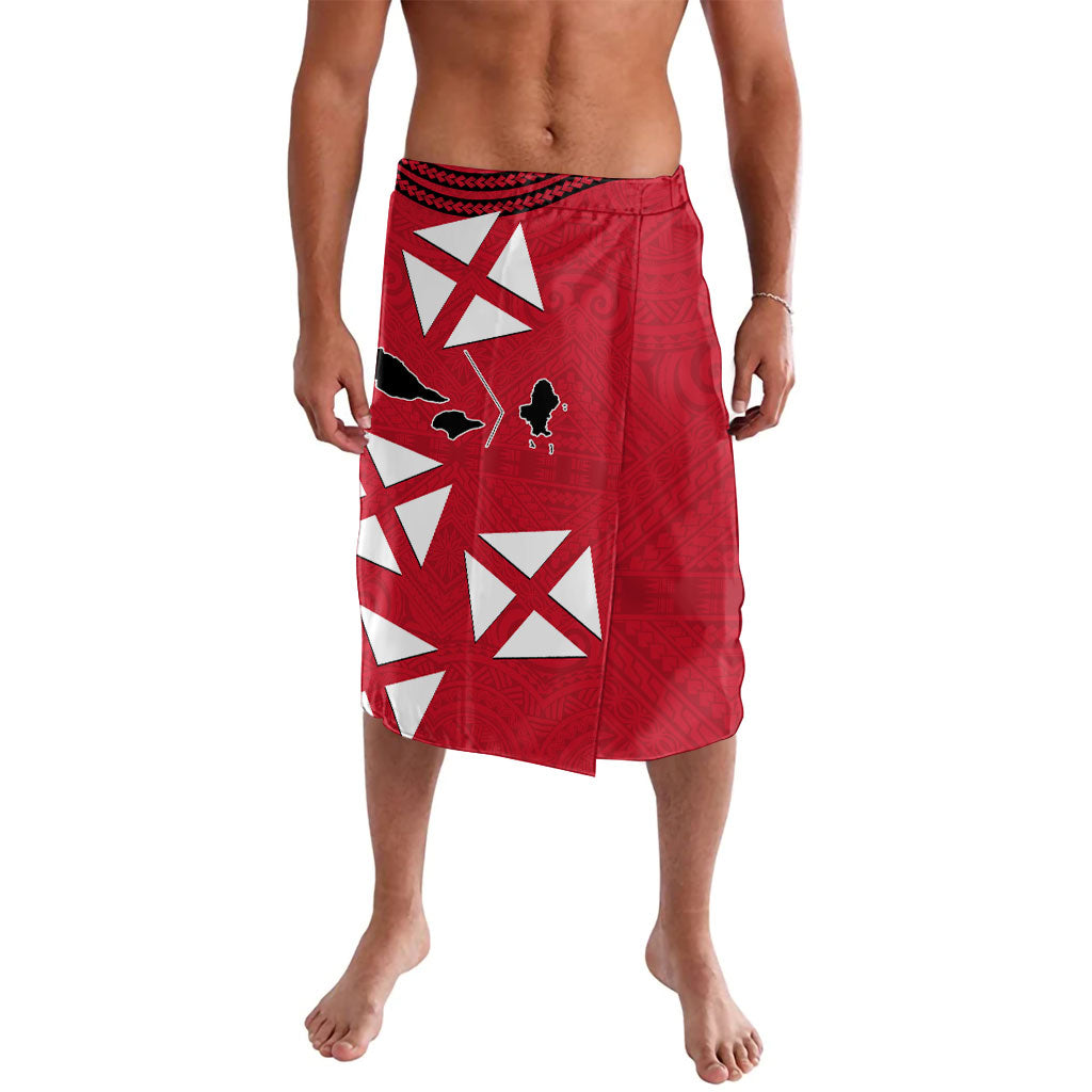 Wallis And Futuna Lavalava Polynesian Tattoo Flag Map TS04 Red Black - Polynesian Pride