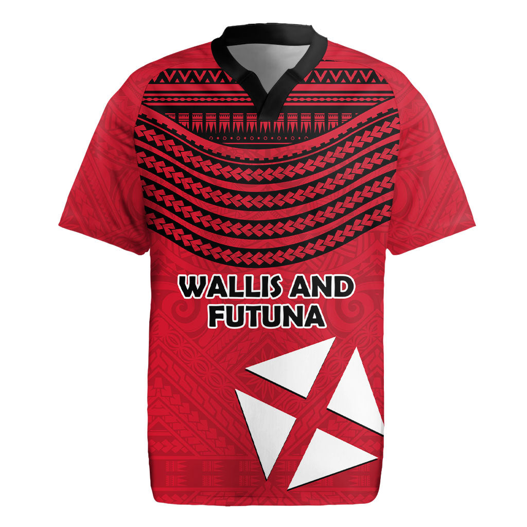 Wallis And Futuna Rugby Jersey Polynesian Tattoo Flag Map TS04 Red Black - Polynesian Pride