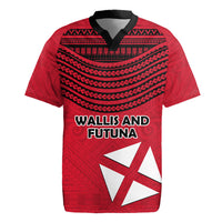 Wallis And Futuna Rugby Jersey Polynesian Tattoo Flag Map TS04 Red Black - Polynesian Pride