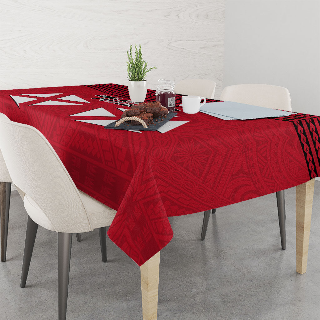 Wallis And Futuna Tablecloth Polynesian Tattoo Flag Map TS04 - Polynesian Pride