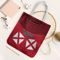 Wallis And Futuna Tote Bag Polynesian Tattoo Flag Map TS04 White Strap One Size Red Black - Polynesian Pride