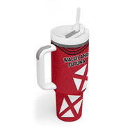 Wallis And Futuna Tumbler With Handle Polynesian Tattoo Flag Map TS04 - Polynesian Pride