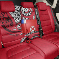 Wallis And Futuna Back Car Seat Cover Tribal Polynesian Tattoo Flag Motif TS04 - Polynesian Pride
