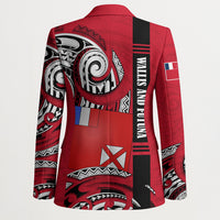 Wallis And Futuna Blazer Tribal Polynesian Tattoo Flag Motif TS04 - Polynesian Pride