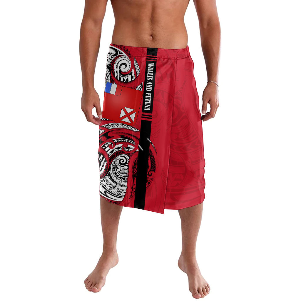 Wallis And Futuna Lavalava Tribal Polynesian Tattoo Flag Motif TS04 Red Black - Polynesian Pride