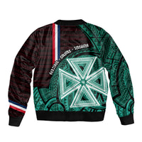 Wallis And Futuna Bomber Jacket Tribal Polynesian Tattoo Heritage Cross Flag TS04 - Polynesian Pride
