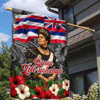 Queen Liliuokalani Hawaiian Flag Garden Flag Polynesian Tribal Pattern And Tropical Hibiscus TS04 - Polynesian Pride