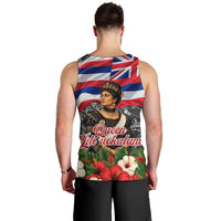 Queen Liliuokalani Hawaiian Flag Men Tank Top Polynesian Tribal Pattern And Tropical Hibiscus TS04 - Polynesian Pride
