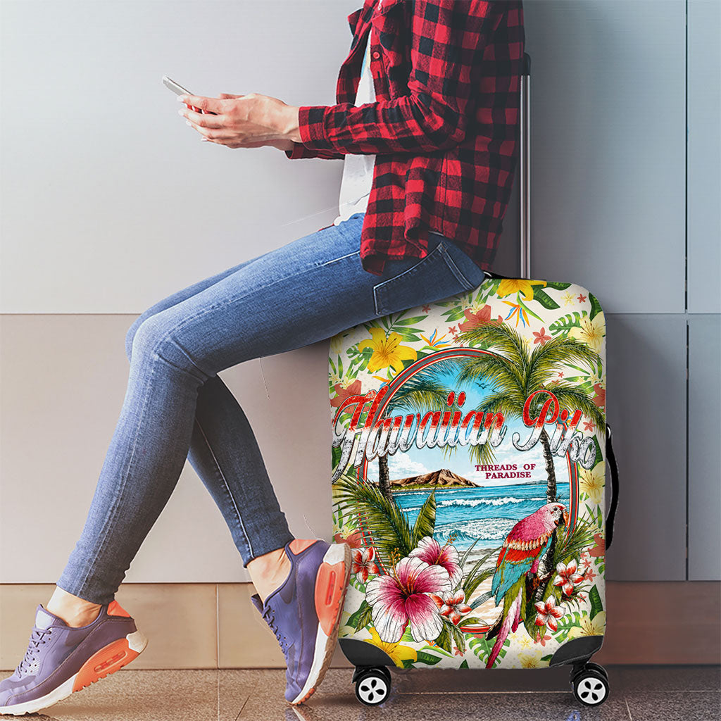Hawaiian Piko Threads Of Paradise Aloha Luggage Cover Tropical Hibiscus Plumeria TS04 - Polynesian Pride