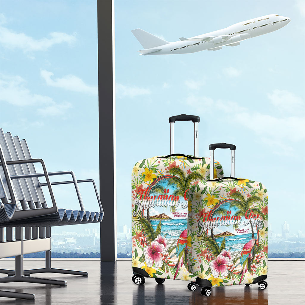 Hawaiian Piko Threads Of Paradise Aloha Luggage Cover Tropical Hibiscus Plumeria TS04 - Polynesian Pride