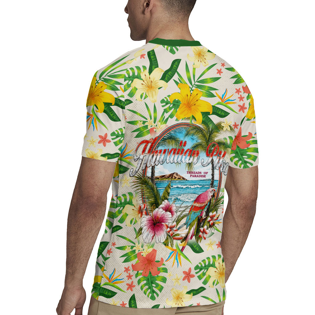 Hawaiian Piko Threads Of Paradise Aloha Rugby Jersey Tropical Hibiscus Plumeria TS04 - Polynesian Pride