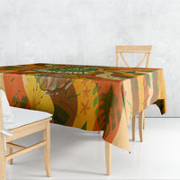 Hawaiian Piko Lani Cultivate I Ka Piko Aloha Tablecloth Retro Psychedelic Taro Leaf - Hibiscus Flowers TS04 - Polynesian Pride