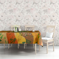 Hawaiian Piko Lani Cultivate I Ka Piko Aloha Tablecloth Retro Psychedelic Taro Leaf - Hibiscus Flowers TS04 - Polynesian Pride