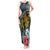 Hawaii Turtle Tank Maxi Dress Hawaii Pattern and Turtle Tattoo Dark Cyan Gradient TS04 Women Gradient - Polynesian Pride