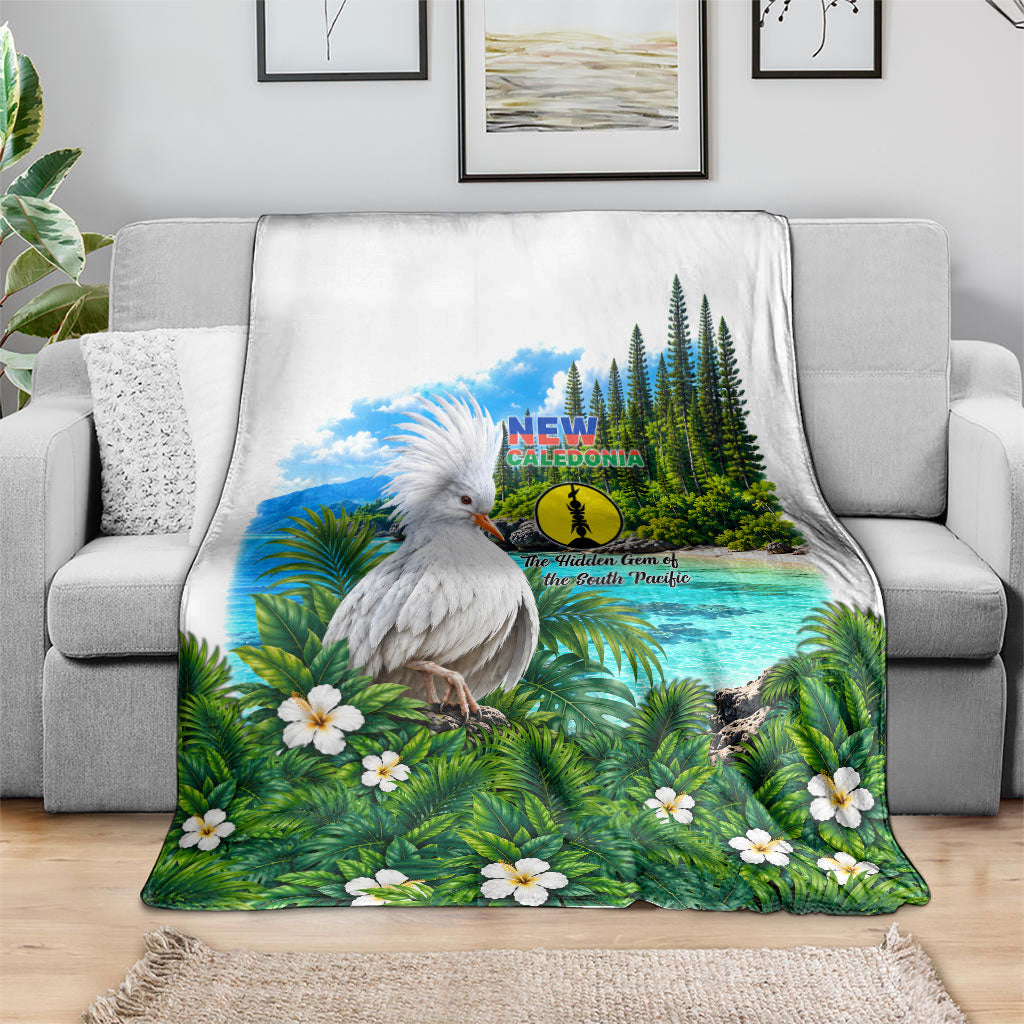 New Caledonia Kagu Bird Nature Blanket South Pacific Hidden Gem Tropical Landscape TS04 - Polynesian Pride
