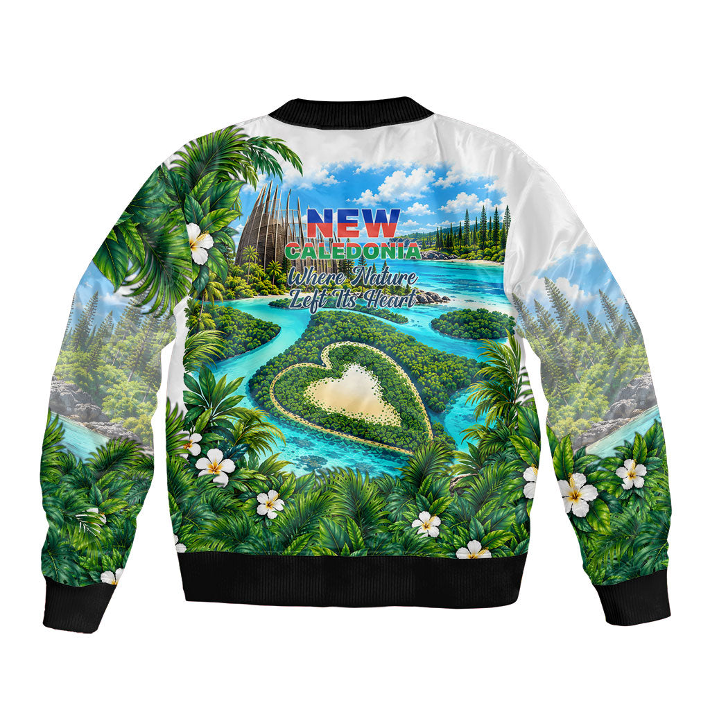 New Caledonia Kagu Bird Nature Bomber Jacket South Pacific Hidden Gem Tropical Landscape TS04 - Polynesian Pride