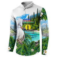New Caledonia Kagu Bird Nature Button Sweatshirt South Pacific Hidden Gem Tropical Landscape TS04 - Polynesian Pride