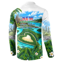 New Caledonia Kagu Bird Nature Button Sweatshirt South Pacific Hidden Gem Tropical Landscape TS04 - Polynesian Pride