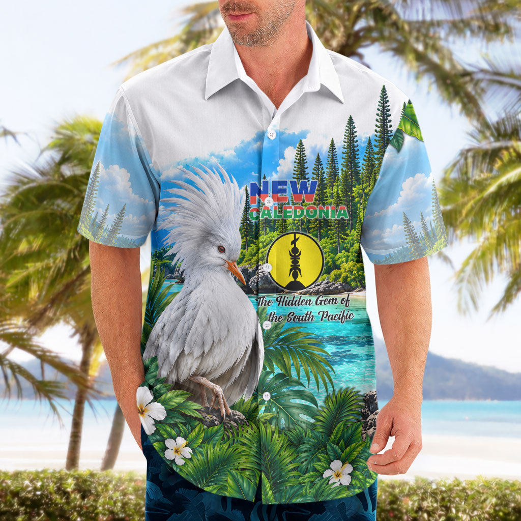 New Caledonia Kagu Bird Nature Hawaiian Shirt South Pacific Hidden Gem Tropical Landscape TS04 - Polynesian Pride