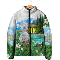 New Caledonia Kagu Bird Nature Padded Jacket South Pacific Hidden Gem Tropical Landscape TS04 - Polynesian Pride