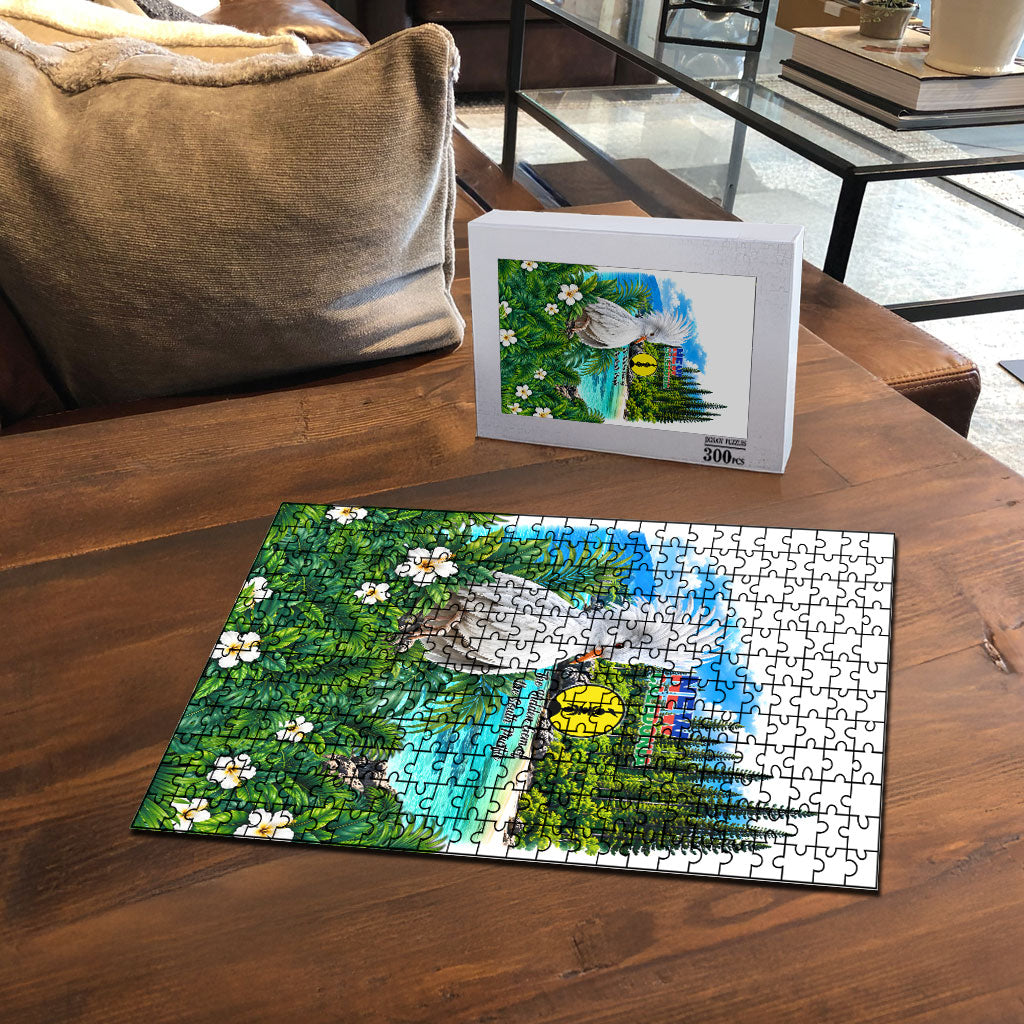 New Caledonia Kagu Bird Nature Puzzle South Pacific Hidden Gem Tropical Landscape TS04 - Polynesian Pride