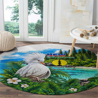 New Caledonia Kagu Bird Nature Round Carpet South Pacific Hidden Gem Tropical Landscape TS04 - Polynesian Pride