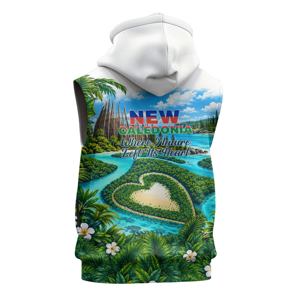 New Caledonia Kagu Bird Nature Sleeveless Hoodie South Pacific Hidden Gem Tropical Landscape TS04 - Polynesian Pride