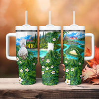 New Caledonia Kagu Bird Nature Tumbler With Handle South Pacific Hidden Gem Tropical Landscape TS04 - Polynesian Pride