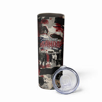 Samoa Black Saturday 1929 Skinny Tumbler Mau Movement Vintage Newspaper Grunge Polynesian TS04 - Polynesian Pride