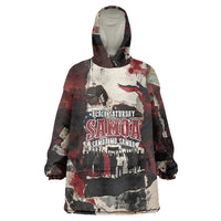 Samoa Black Saturday 1929 Wearable Blanket Hoodie Mau Movement Vintage Newspaper Grunge Polynesian TS04 One Size Black Red - Polynesian Pride
