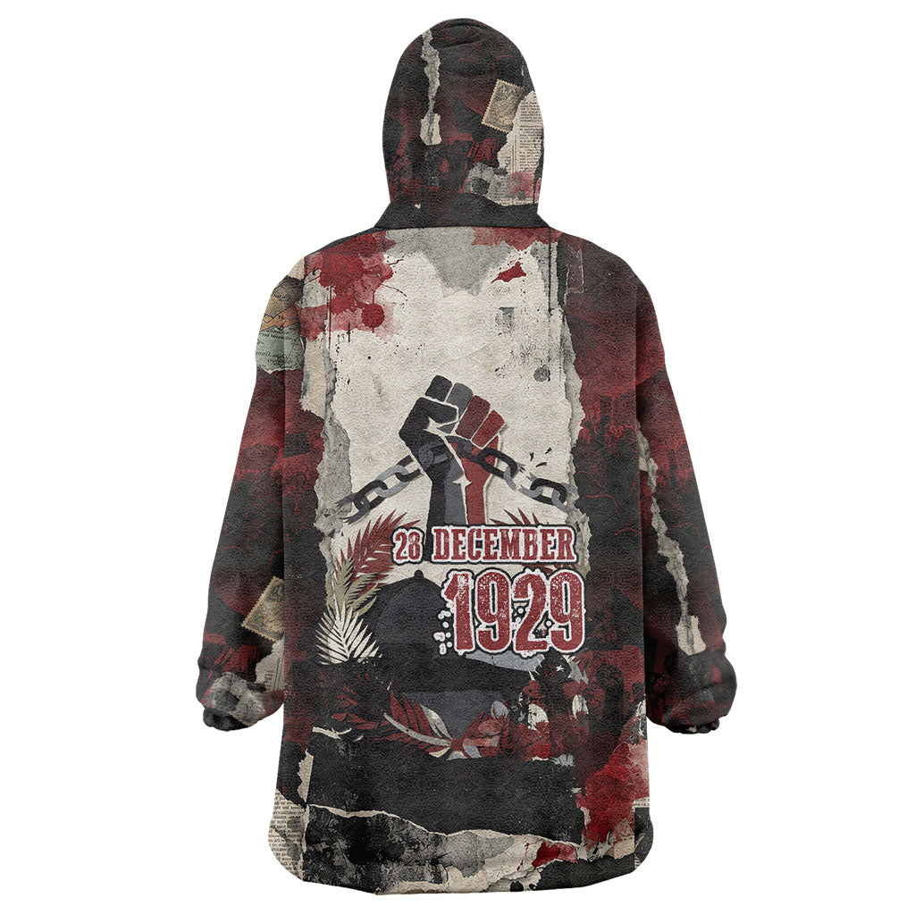 Samoa Black Saturday 1929 Wearable Blanket Hoodie Mau Movement Vintage Newspaper Grunge Polynesian TS04 - Polynesian Pride