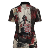 Samoa Black Saturday 1929 Women Polo Shirt Mau Movement Vintage Newspaper Grunge Polynesian TS04 - Polynesian Pride