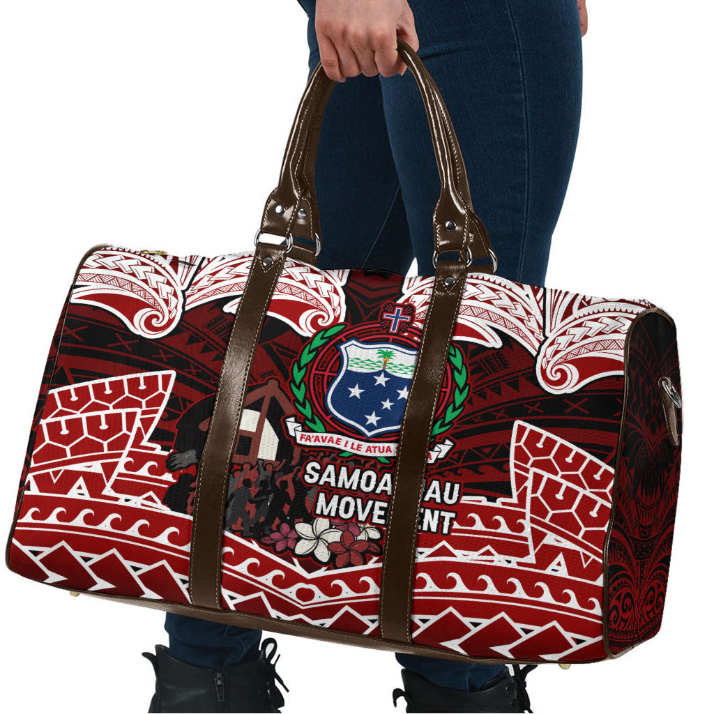 Samoa Black Saturday Mau Movement Travel Bag Polynesian Tribal Pattern Coat Of Arms Graphic Art TS04 - Polynesian Pride