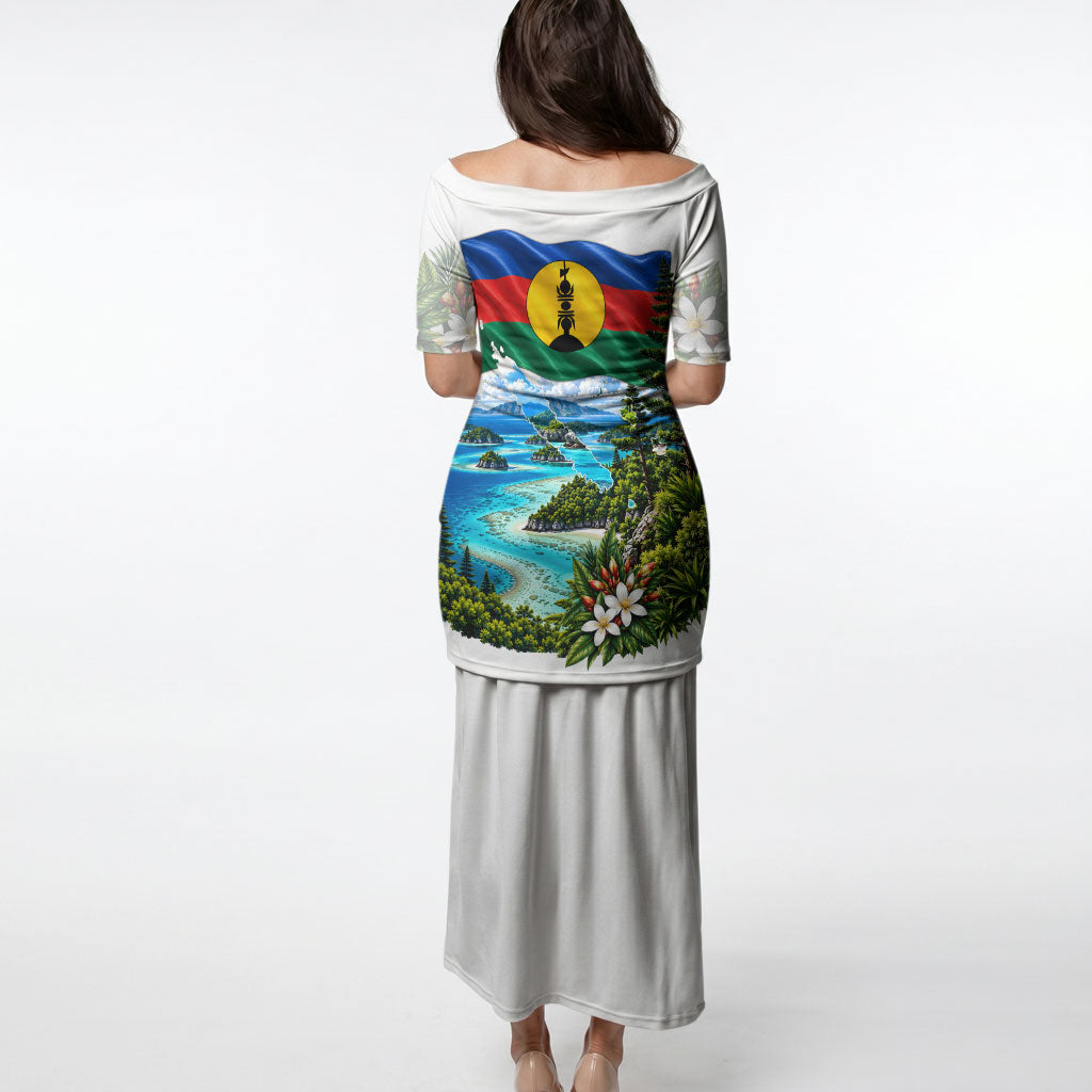 New Caledonia Kanak Flag Landscape Puletasi Tropical Island Nature Floral TS04 - Polynesian Pride