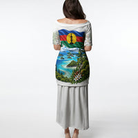 New Caledonia Kanak Flag Landscape Puletasi Tropical Island Nature Floral TS04 - Polynesian Pride