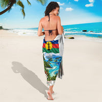 New Caledonia Kanak Flag Landscape Sarong Tropical Island Nature Floral TS04 - Polynesian Pride