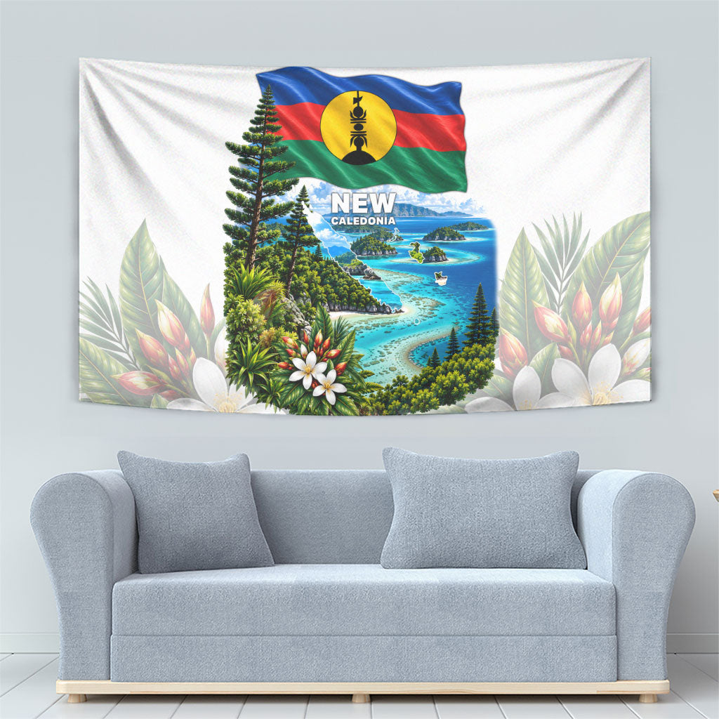 New Caledonia Kanak Flag Landscape Tapestry Tropical Island Nature Floral TS04 - Polynesian Pride