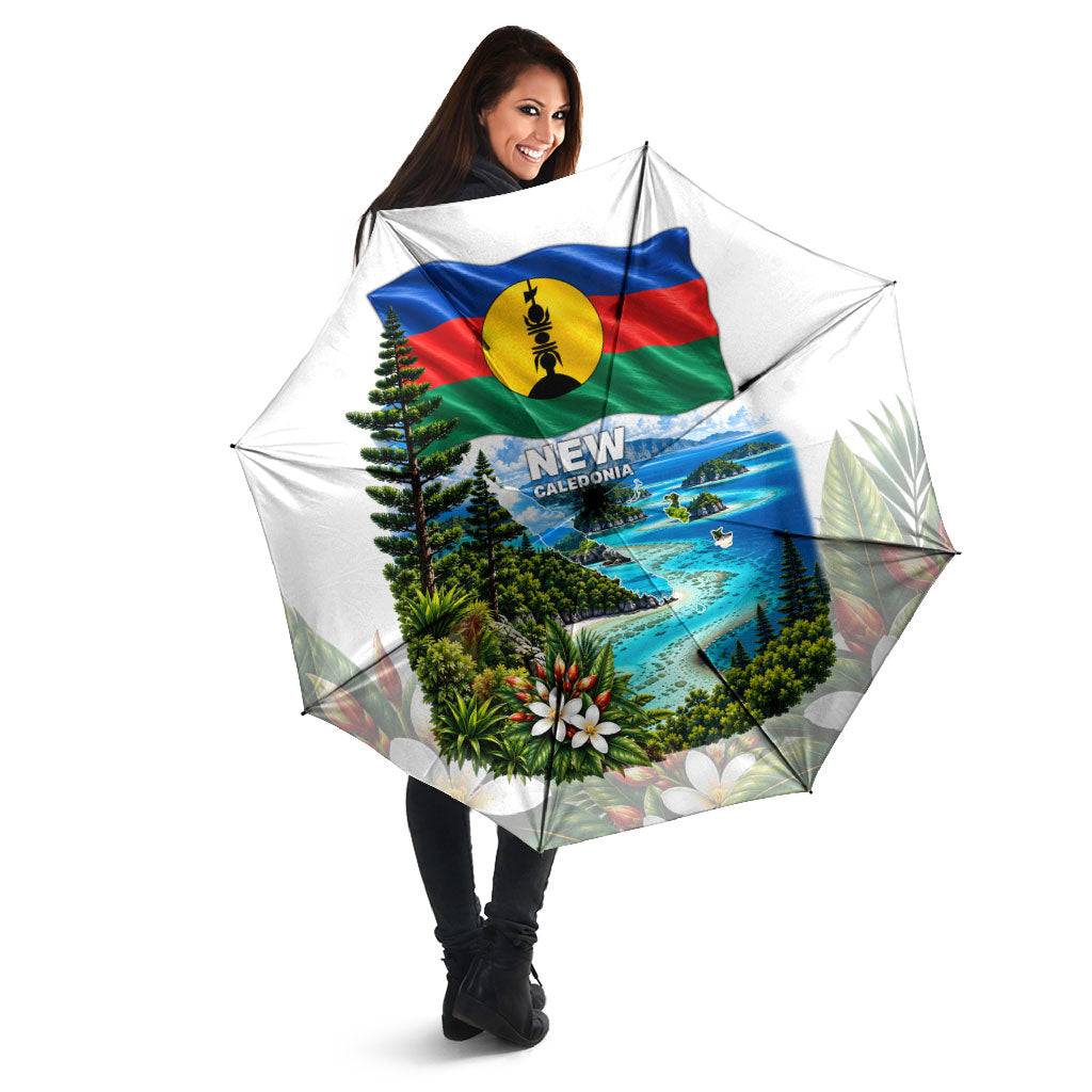 New Caledonia Kanak Flag Landscape Umbrella Tropical Island Nature Floral TS04 - Polynesian Pride