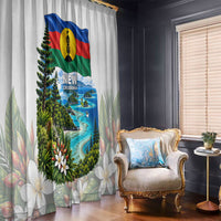 New Caledonia Kanak Flag Landscape Window Curtain Tropical Island Nature Floral TS04 - Polynesian Pride