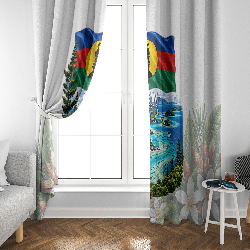 New Caledonia Kanak Flag Landscape Window Curtain Tropical Island Nature Floral TS04 - Polynesian Pride
