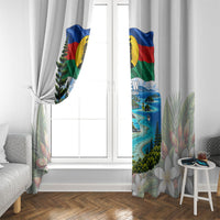 New Caledonia Kanak Flag Landscape Window Curtain Tropical Island Nature Floral TS04 - Polynesian Pride