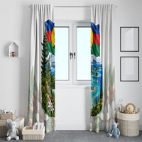 New Caledonia Kanak Flag Landscape Window Curtain Tropical Island Nature Floral TS04 - Polynesian Pride