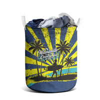 Waimanalo Oahu Hawaii Surfing Laundry Basket Tropical Beach Retro Sunburst Surfboard TS04 - Polynesian Pride