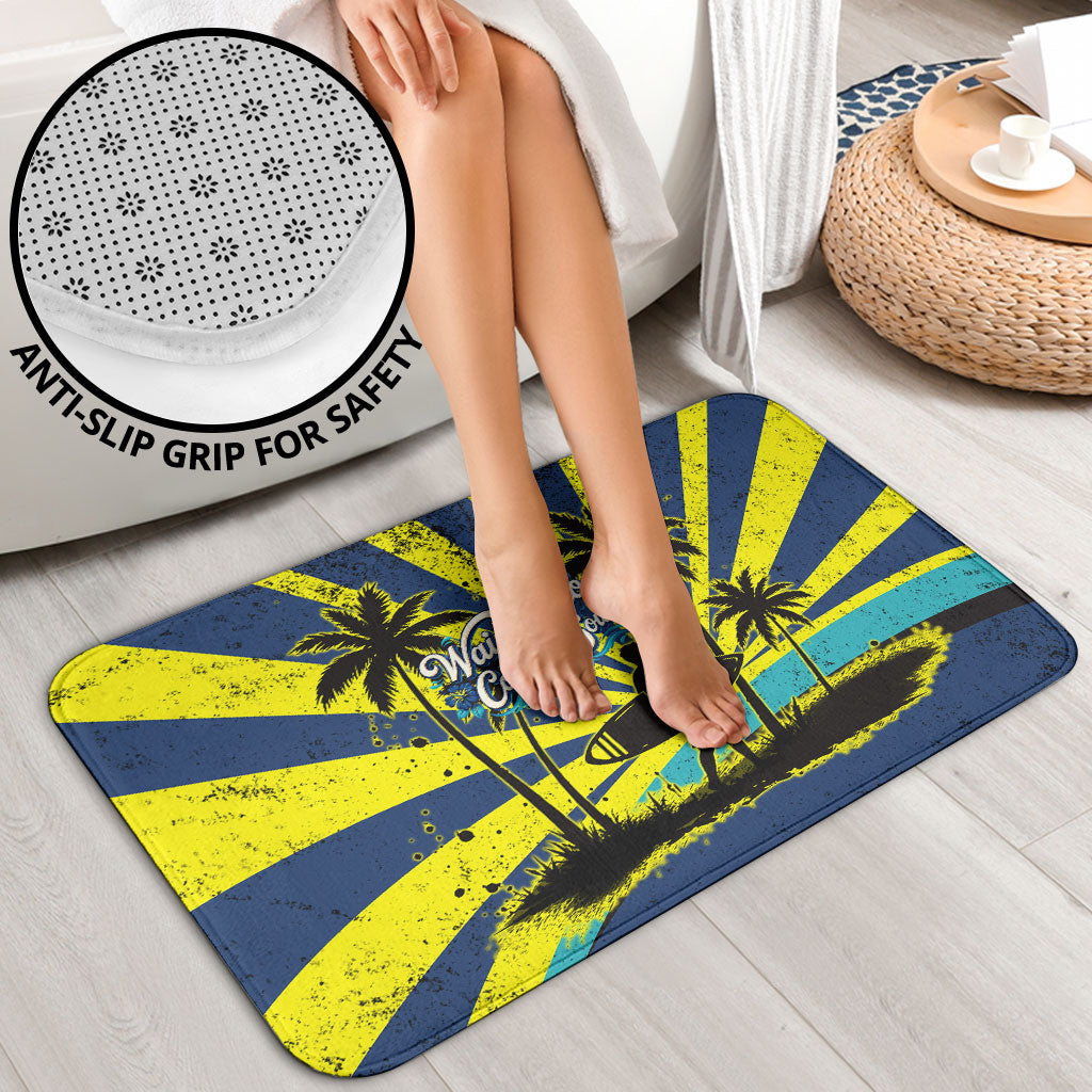 Waimanalo Oahu Hawaii Surfing Bathroom Set Tropical Beach Retro Sunburst Surfboard TS04 - Polynesian Pride